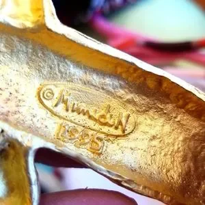 Vintage | Accessories | 9s Mimi Din Gold Alligator Crocodile  display picture 1